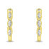 Elegant gold-plated earrings with zircons EA782Y