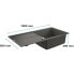 Grohe Composite -Waschbecken mit Abfluss K400 1000 x 500 mm grauer Granit 31641at0
