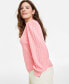 Фото #3 товара Women's Pointelle-Rib Long-Sleeve Top, Created for Macy's