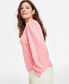 ფოტო #3 პროდუქტის Women's Pointelle-Rib Long-Sleeve Top, Created for Macy's