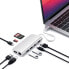 Фото #9 товара Концентратор USB Satechi ST-TCMM8PAS - проводной - USB 3.2 Gen 1 (3.1 Gen 1) Type-C - 49 Вт - 10, 100, 1000 Мбит/с - Серебристый - MicroSD (TransFlash) - SD