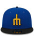 Фото #2 товара Men's Royal, Black Seattle Mariners 2023 City Connect 59FIFTY Fitted Hat