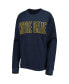 Women's Navy Notre Dame Fighting Irish Surf Plus Size Southlawn Waffle-Knit Thermal Tri-Blend Long Sleeve T-shirt