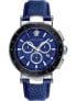 Versace Herren Armbanduhr Mystique Chrono 46 mm Datum, Chronograph Armband Leder VFG020013