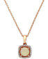 ფოტო #1 პროდუქტის Aurora by EFFY® Opal (3/4 ct. t.w.) and Diamond Accent Pendant in 14k Rose Gold