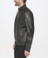 ფოტო #5 პროდუქტის Men's Faux-Leather Motto Jacket