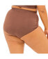 ფოტო #3 პროდუქტის Plus Size Nude Shade Smooth High Waisted Brief Panty