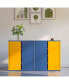 Modern Yellow & Blue Storage Cabinet