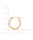 ფოტო #4 პროდუქტის Polished Tube Small Hoop Earrings in 14k Gold, 15mm, Created for Macy's