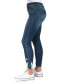 Juniors' Mid-Rise Button-Fly Distress Jeans