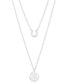 Фото #1 товара Ralph Lauren cubic Zirconia Double Row Pendant Necklace in Sterling Silver
