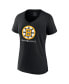 ფოტო #2 პროდუქტის Women's Black Boston Bruins 2024 Stanley Cup Playoffs Breakout V-Neck T-Shirt