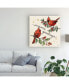 Janelle Penner Christmas Lovebirds X Canvas Art - 20" x 25"