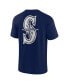 Фото #2 товара Men's and Women's Navy Seattle Mariners Super Soft Short Sleeve T-shirt