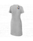 Фото #3 товара Women's Heather Gray Michigan Wolverines Knotted T-shirt Dress