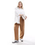 Фото #1 товара ASOS DESIGN Curve tailored barrel leg trouser in brown