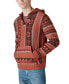 ფოტო #3 პროდუქტის Men's Southwestern Print Hooded Baja Sweater