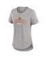 Фото #3 товара Women's Heather Gray Distressed Cleveland Browns Fashion Tri-Blend T-shirt