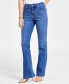 Women's Mid-Rise Bootcut Jeans, Created for Macy's Синий, 18 - фото #7