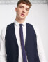 French Connection plain slim fit suit waistcoat in navy