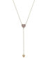 Фото #1 товара Macy's amethyst Pavé Heart 17" Lariat Necklace (1/3 ct. t.w.) in 14k Gold-Plated Sterling Silver