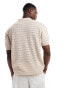 South Beach oversized knit beach polo in oat Hafer, M - фото #3