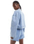 Фото #6 товара ONLY denim biker jacket in light blue