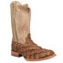 Фото #2 товара Durango Exotic Tobacco Pirarucu Western Square Toe Cowboy Mens Size 11.5 W Casu