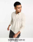 Фото #2 товара Armani Exchange chest logo long sleeve polo shirt in light beige