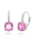 Stunning silver earrings with pink zircons SVLE0853XH2R200