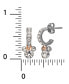 ფოტო #4 პროდუქტის Crystal Minnie Mouse Dangle Hoop Earrings in Sterling Silver & 18k Rose Gold-Plate