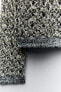 Open-knit metallic thread cardigan