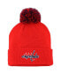 ფოტო #1 პროდუქტის Men's Red Washington Capitals COLD.RDY Cuffed Knit Hat with Pom
