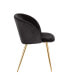 Фото #3 товара Fran Chair in Gold Metal and Velvet Set of 2