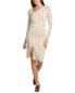 Фото #1 товара Платье NAADAM в клетку из кашемира и льна для женщин