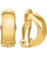 Фото #1 товара Polished Half Hoop Clip-On Earrings in 14k Gold