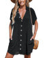 Women's Collared Front Button Cover-Up