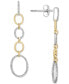 ფოტო #1 პროდუქტის Diamond Oval Link Drop Earrings (1 ct. t.w.) in 14k Gold-Plated Sterling Silver, Created for Macy's