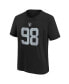 ფოტო #3 პროდუქტის Youth Maxx Crosby Black Las Vegas Raiders Player Name and Number T-shirt