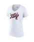 ფოტო #4 პროდუქტის Women's White Miami Heat 2023 Eastern Conference Champions Locker Room Plus Size V-Neck T-shirt