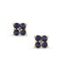 Minimalist Geometric Genuine 14K Yellow Gold Square Gemstone Stud Earrings for Women Teens
