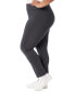 ფოტო #3 პროდუქტის Plus Size Solid Pull-On Trousers