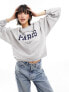 Фото #1 товара JJXX crew neck sweatshirt with Paris chest print in grey marl