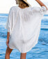 Фото #3 товара Women's White Cotton Dolman Sleeve Cover-Up Beach Dress