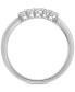 ფოტო #3 პროდუქტის Diamond Curved Anniversary Ring (1/3 ct. t.w.) in 14k White Gold