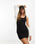 Фото #1 товара ASOS DESIGN ribbed scoop neck vest mini dress in black