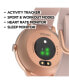 ფოტო #6 პროდუქტის Sport 3 Unisex Touchscreen Smartwatch: Rose Gold Case with Black Silicone Strap 45mm