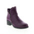 Miz Mooz Jet Womens Purple Leather Zipper Ankle & Booties Boots