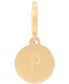 Фото #1 товара Gold-Tone Initial Polished Disc Charm Pendant