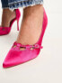 Фото #7 товара Public Desire Vanity cut out court heel in hot pink satin